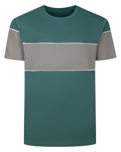 Bigdude Colour Block T-Shirt Teal/Grey