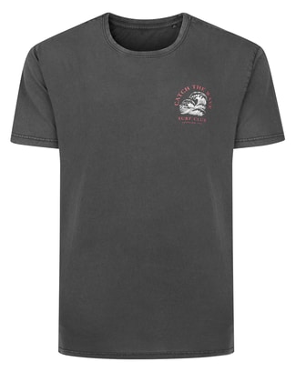 Bigdude Washed Print T-Shirt Black