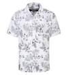 Botanic Print Short Sleeve Shirt Black/White Tall