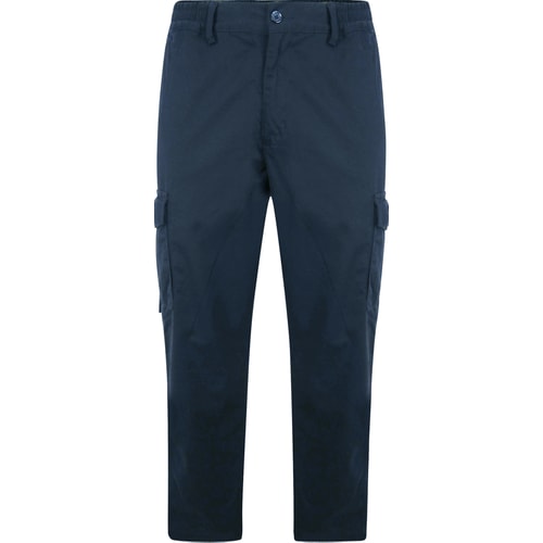 Bigdude Elasticated Waist Cargo Trousers Dark Navy