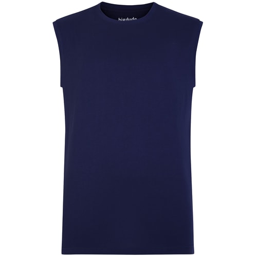 Bigdude Plain Sleeveless T-Shirt Navy