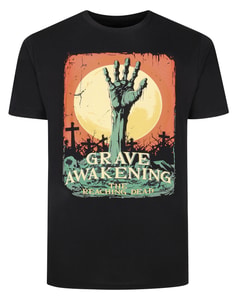 Bigdude Grave Awakening Print T-Shirt Black