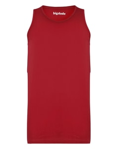 Bigdude Plain Vest Pepper Red Tall