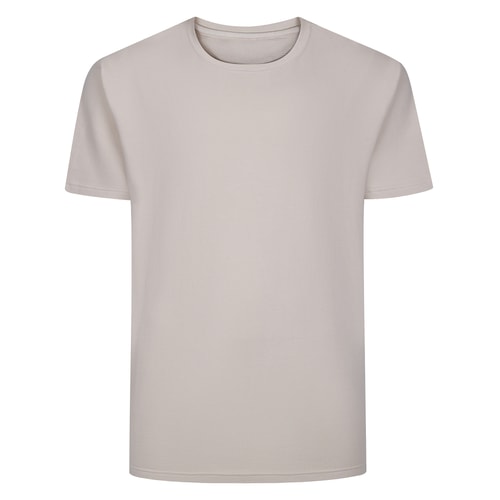 Bigdude Textured Stripe T-Shirt Stone