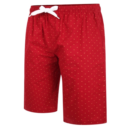 Bigdude Woven Pyjama Lounge Shorts Red