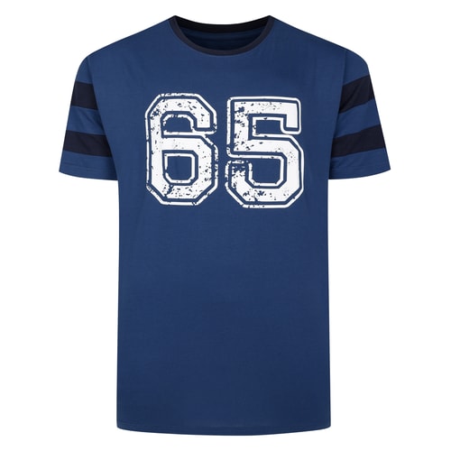 Bigdude Varsity T-Shirt Denim/Navy Tall