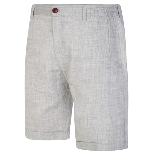 Bigdude Linen Look Elasticated Waist Chino Shorts Grey