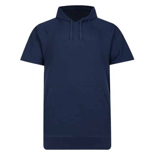 Bigdude Waffle Short Sleeve Lounge Hoody Navy