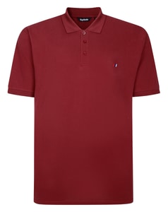 Bigdude Embroidered Logo Polo Shirt Burgundy Tall
