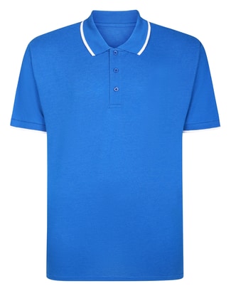 Bigdude Tipped Polo Shirt Royal Blue Marl
