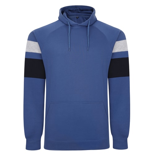 Bigdude Sleeve Colour Block Hoody Deep Blue Tall