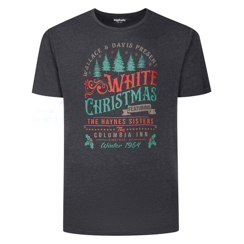 Bigdude White Christmas T-Shirt Charcoal