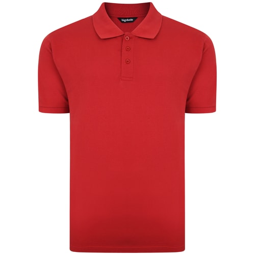 Bigdude Plain Polo Shirt Pepper Red