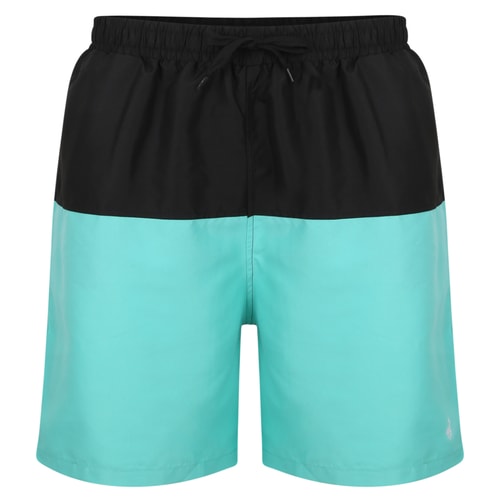 Bigdude Cut & Sew Swim Shorts Black/Turquoise