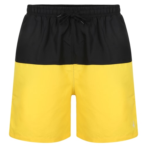 Bigdude Cut & Sew Swim Shorts Black/Yellow