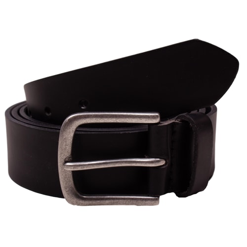 Sean Plain Black Leather Belt