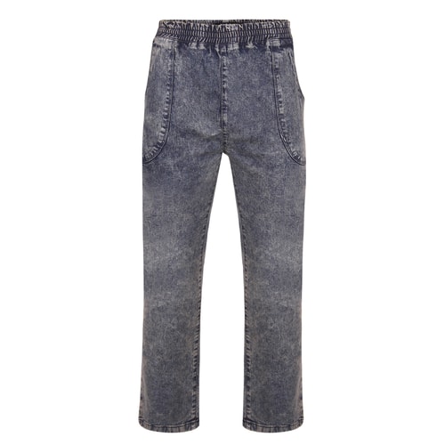 Bigdude Acid Wash Elasticated Waist Stretch Jeans Antique