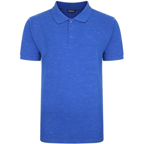 Bigdude Inkjet Marl Polo Shirt Royal Blue