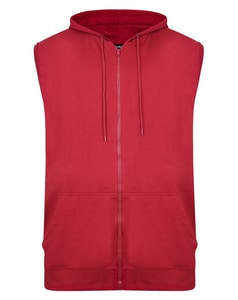Bigdude Loop Back Sleeveless Hoody Burgundy