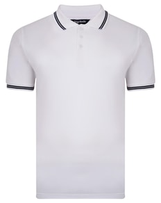 Bigdude Tipped Polo Shirt White