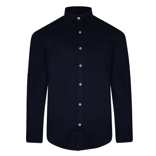Bigdude Fine Twill Long Sleeve Shirt Navy
