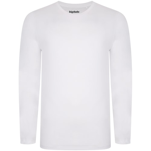 Bigdude Long Sleeve T-Shirt White Tall