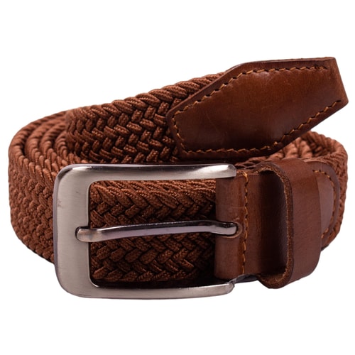 Robbie Stretch Braided Belt Brown