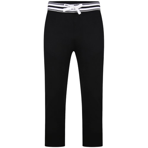 Bigdude Contrast Stripe Waistband Joggers Black