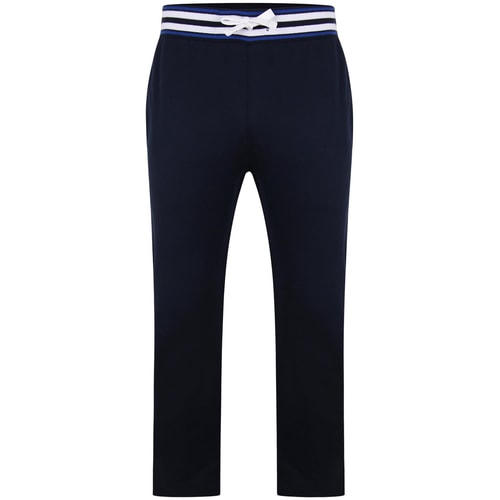 Bigdude Contrast Stripe Waistband Joggers Navy