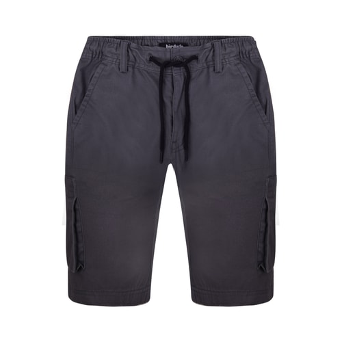 Bigdude Elasticated Waist Cargo Shorts with Drawstrings Slate