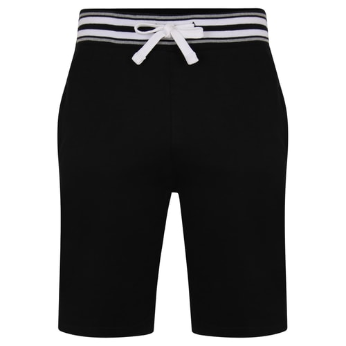 Bigdude Contrast Stripe Waistband Shorts Black