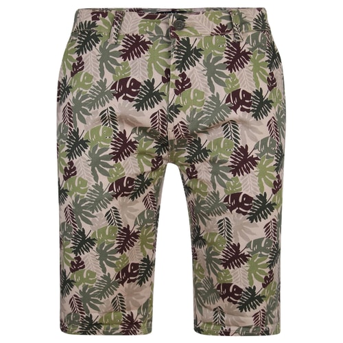 Bigdude Stretch Floral Chino Shorts Green