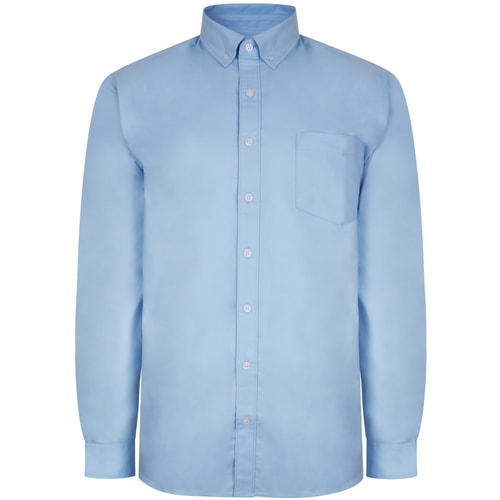 Bigdude Oxford Long Sleeve Shirt Light Blue