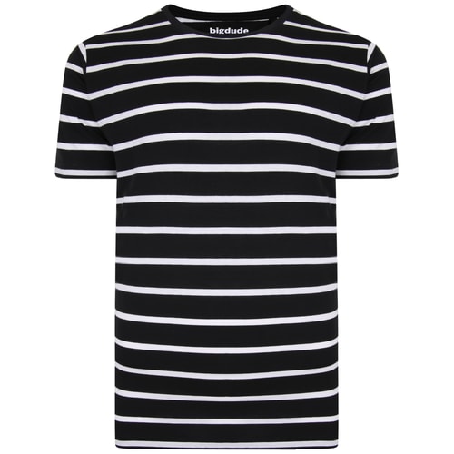 Bigdude Striped T-Shirt Black/White