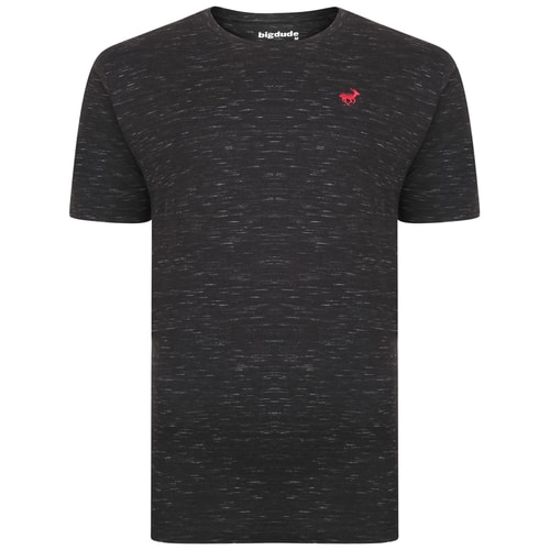 Bigdude Inkjet Marl T-Shirt Black Tall