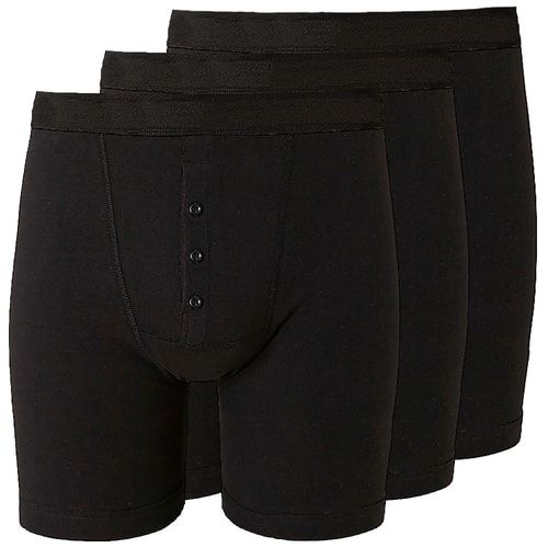Bigdude 3 Pack Boxer Shorts Black