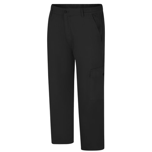 Bigdude Elasticated Waist Cargo Trousers Black Tall