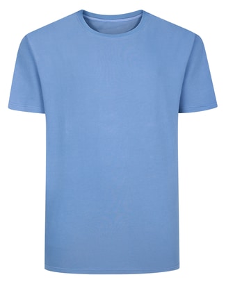 Bigdude Textured Stripe T-Shirt Light Denim