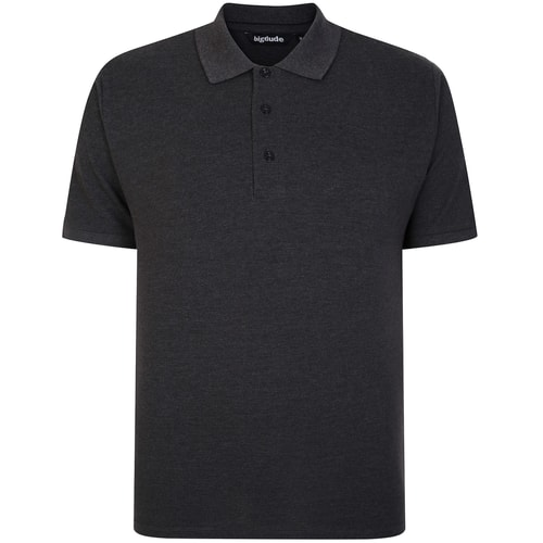 Bigdude Plain Polo Shirt Charcoal Tall