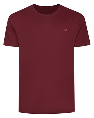 Bigdude Embroidered Logo T-Shirt Burgundy