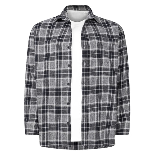 Bigdude Heavy Flannel Overshirt Grey