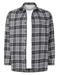 Bigdude Heavy Flannel Overshirt Grey