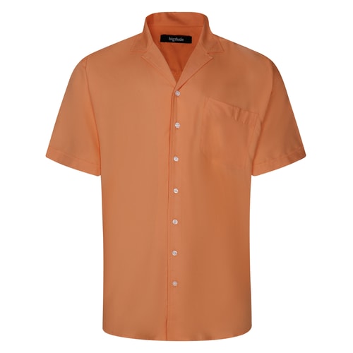 Bigdude Relaxed Collar Rayon Shirt Apricot