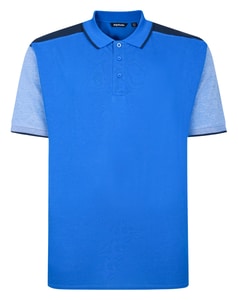 Bigdude Contrast Polo Royal Blue