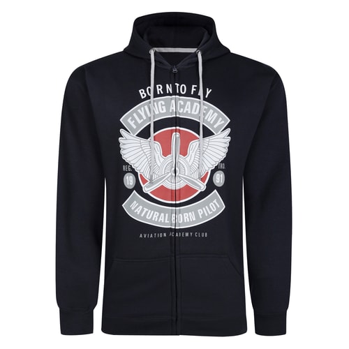 Bigdude Flying Academy Full Zip Hoody Navy