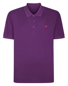 Bigdude Embroidered Polo Shirt Plum Purple