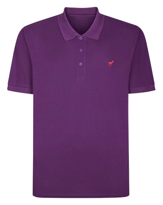 Bigdude Embroidered Polo Shirt Plum Purple