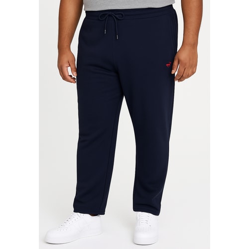 Bigdude Open Hem Loop Back Joggers Navy