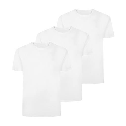 Bigdude 3 Pack Plain T-Shirts White