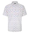 Geometric Print Short Sleeve Shirt White Tall